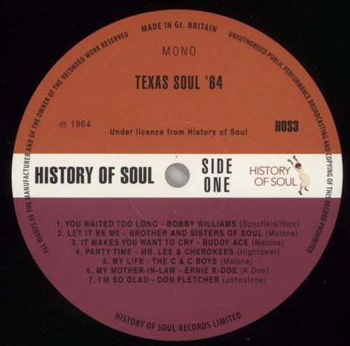 Various-Soul & Funk Texas Soul '64 vinyl LP album (LP record) UK SJFLPTE866203