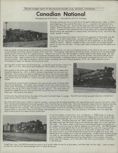 Various-Trains Canadian National 10" vinyl single (10 inch record) US V-T10CA653777