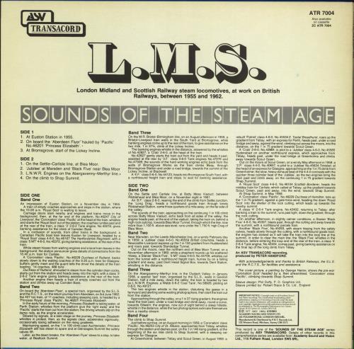 Various-Trains L.M.S. (London Midland and Scottish Railway Steam Locomotives) vinyl LP album (LP record) UK V-TLPLM775188