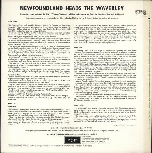 Various-Trains Newfoundland Heads The Waverley vinyl LP album (LP record) UK V-TLPNE697651