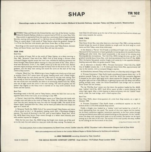 Various-Trains Shap vinyl LP album (LP record) UK V-TLPSH697649