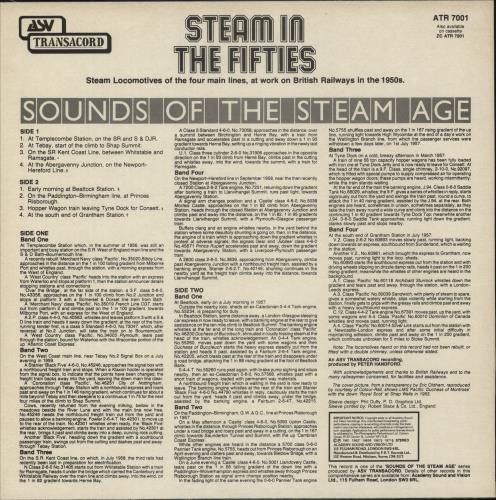 Various-Trains Steam In The Fifties vinyl LP album (LP record) UK V-TLPST863782