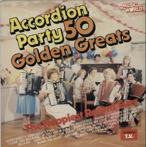 Various-World Music Accordion Party - 50 Golden Greats vinyl LP album (LP record) New Zealand VRWLPAC605740