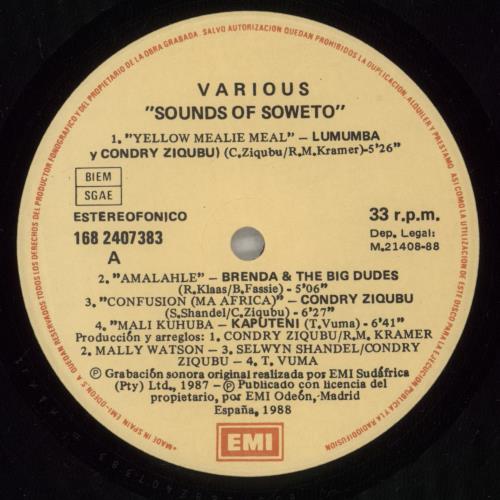 Various-World Music Sounds Of Soweto 2-LP vinyl record set (Double LP Album) Spanish VRW2LSO877823