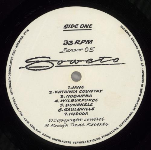 Various-World Music Soweto vinyl LP album (LP record) German VRWLPSO674617