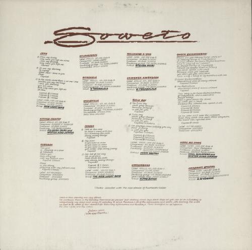 Various-World Music Soweto vinyl LP album (LP record) German VRWLPSO674617