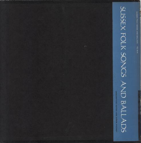 Various-World Music Sussex Folk Songs And Ballads vinyl LP album (LP record) US VRWLPSU807389