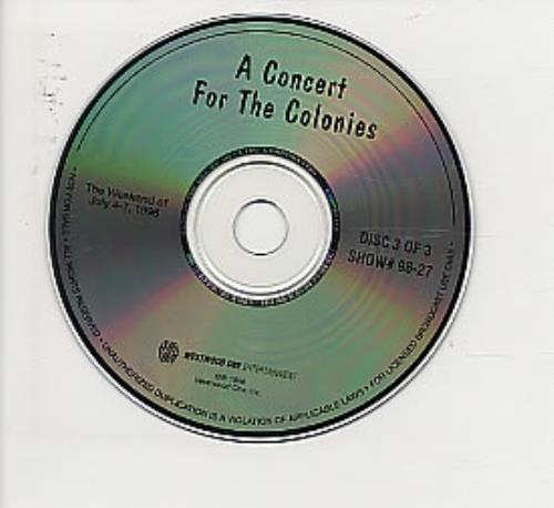Various Artists A Concert For The Colonies CD album (CDLP) US VARCDAC150703