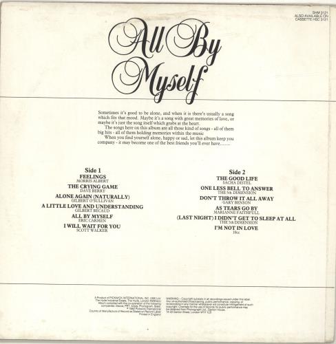 Various Artists All By Myself vinyl LP album (LP record) UK VARLPAL690857