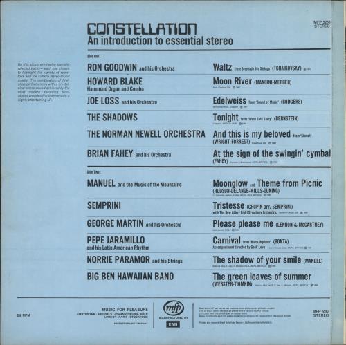Various Artists Constellation - An Introduction To Essential Stereo vinyl LP album (LP record) UK VARLPCO705005