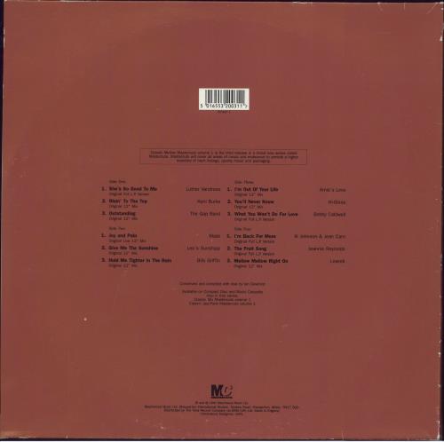 Various Artists Definitive Mellow Mastercuts Volume 1 2-LP vinyl record set (Double LP Album) UK VAR2LDE810200