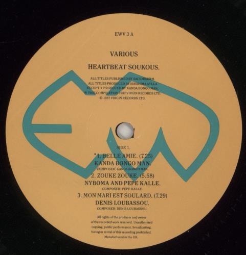 Various Artists Heartbeat Soukous vinyl LP album (LP record) UK VARLPHE878705