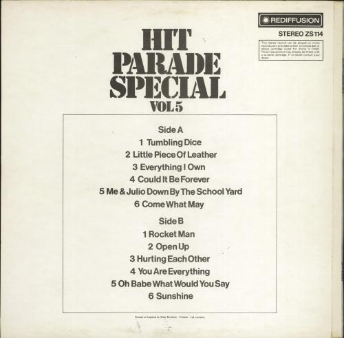 Various Artists Hit Parade Special Vol. 5 vinyl LP album (LP record) UK VARLPHI772336