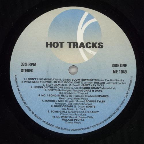 Various Artists Hot Tracks vinyl LP album (LP record) UK VARLPHO707595