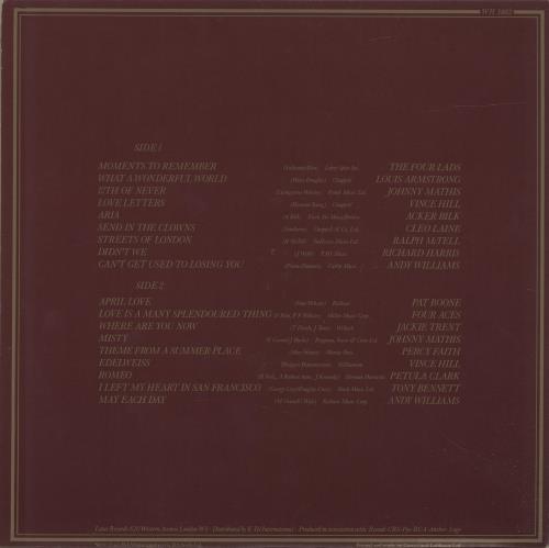 Various Artists Moments To Remember vinyl LP album (LP record) UK VARLPMO691987