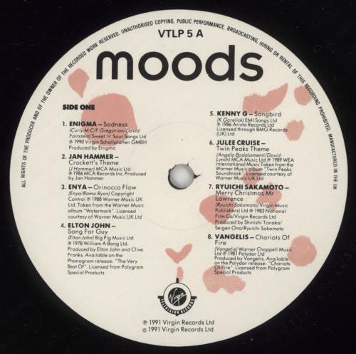 Various Artists Moods vinyl LP album (LP record) UK VARLPMO737554