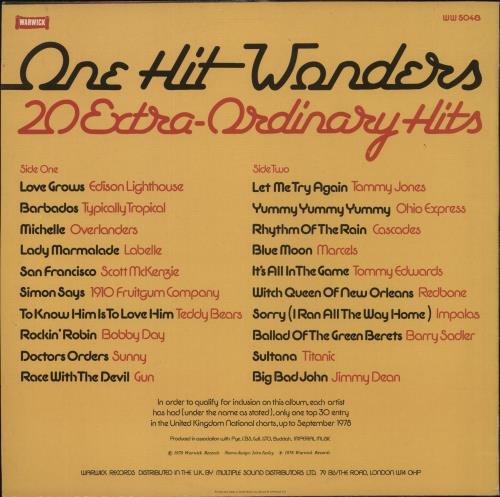 Various Artists One Hit Wonders vinyl LP album (LP record) UK VARLPON877815