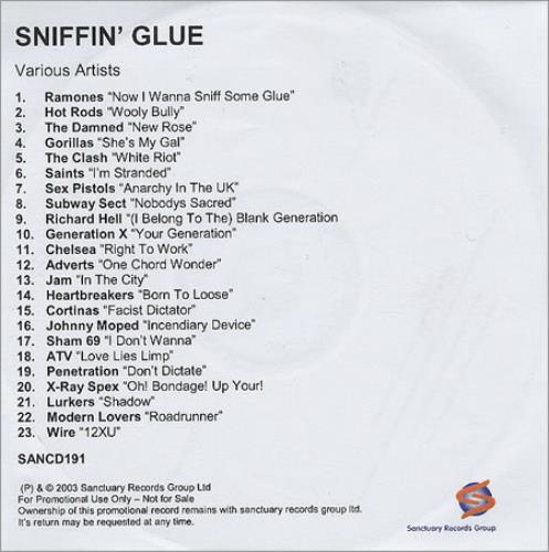 Various Artists Sniffin' Glue CD-R acetate UK VARCRSN271038