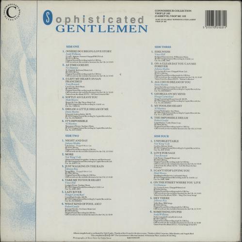 Various Artists Sophisticated Gentlemen 2-LP vinyl record set (Double LP Album) UK VAR2LSO764564