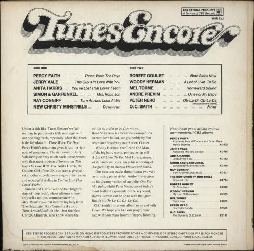 Various Artists Tunes Encore vinyl LP album (LP record) UK VARLPTU864552