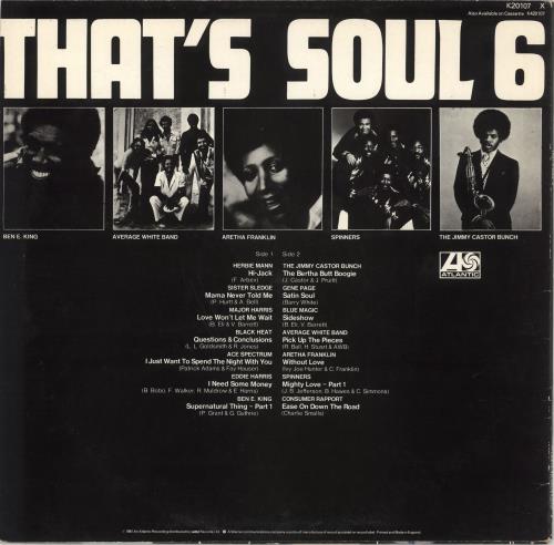 Various Soul Funk That S Soul 6 Uk Vinyl Lp Album Lp Record 7109