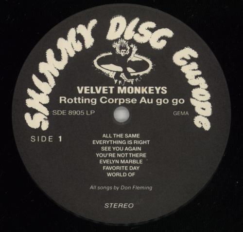 Velvet Monkeys Rotting Corpse Au Go Go vinyl LP album (LP record) German VELLPRO878879