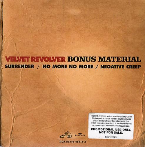 Velvet Revolver Bonus Material CD single (CD5 / 5") US VVRC5BO364945