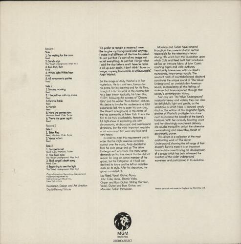 Velvet Underground Andy Warhol's Velvet Underground Featuring Nico 2-LP vinyl record set (Double LP Album) UK VUN2LAN871791