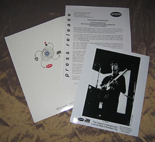 Velvet Underground Live At Max's Kansas City media press pack US VUNPPLI309075
