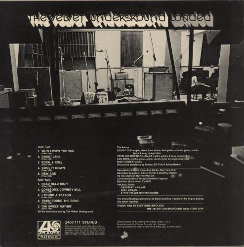 Velvet Underground Loaded - EX vinyl LP album (LP record) UK VUNLPLO613617