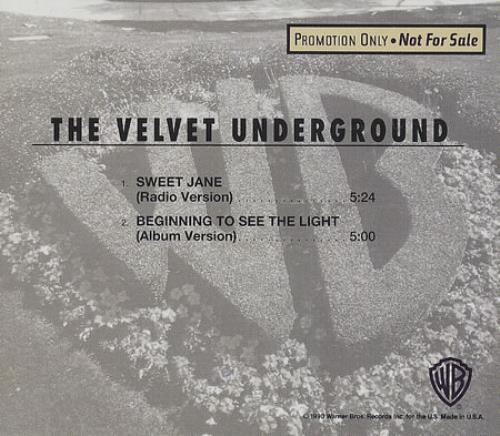 Velvet Underground Sweet Jane CD single (CD5 / 5") US VUNC5SW23651