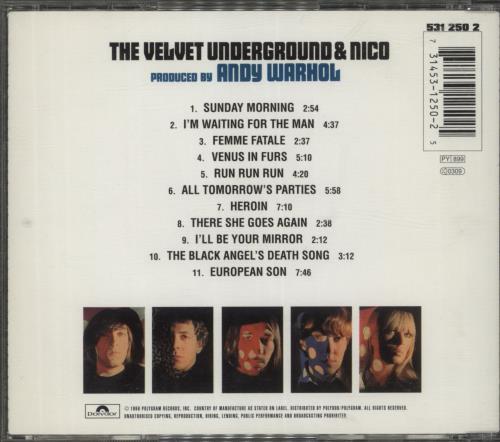 Velvet Underground The Velvet Underground and Nico CD album (CDLP) UK VUNCDTH867430