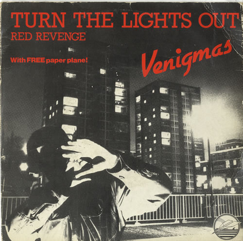 Venigmas Turn The Lights Out - P/S 7" vinyl single (7 inch record / 45) UK VGZ07TU599374
