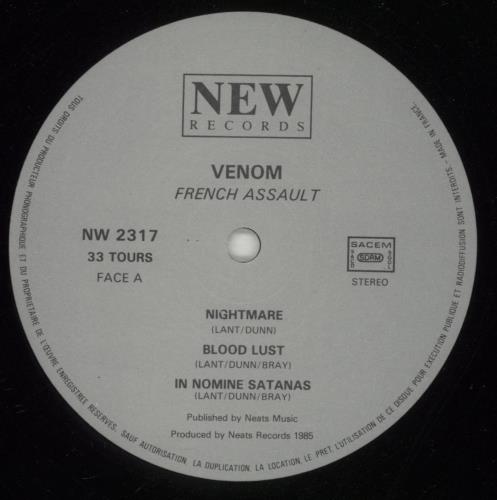 Venom French Assault 12" vinyl single (12 inch record / Maxi-single) French VNM12FR869734