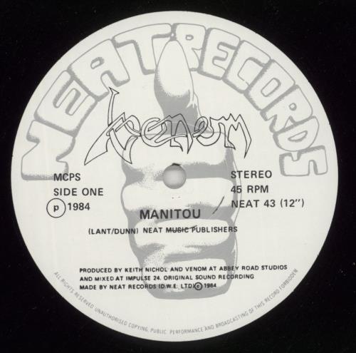 Venom Manitou 12" vinyl single (12 inch record / Maxi-single) UK VNM12MA49468