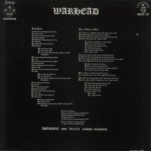 Venom Warhead 12" vinyl single (12 inch record / Maxi-single) UK VNM12WA81809