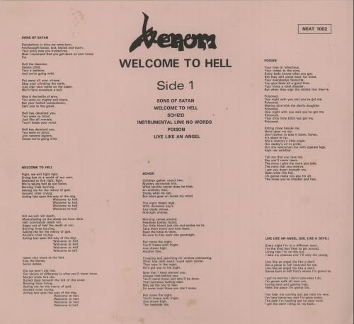 Venom Welcome To Hell - EX vinyl LP album (LP record) UK VNMLPWE627134
