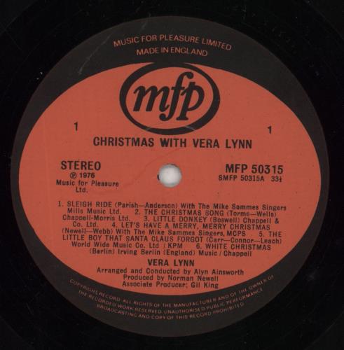 Vera Lynn Christmas With Vera Lynn vinyl LP album (LP record) UK VRNLPCH644128