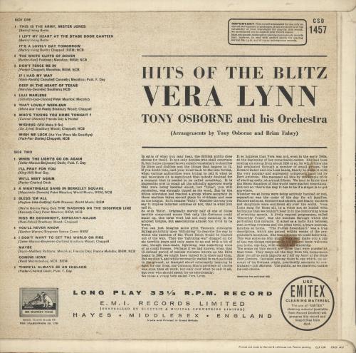 Vera Lynn Hits Of The Blitz - 1 Box vinyl LP album (LP record) UK VRNLPHI386219