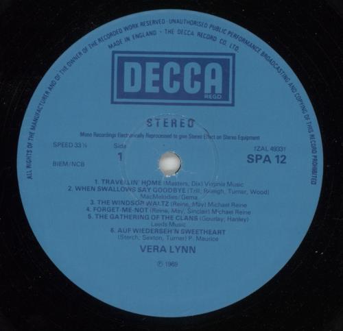 Vera Lynn The World Of Vera Lynn vinyl LP album (LP record) UK VRNLPTH866621