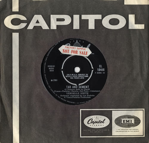 Verdelle Smith Tar And Cement 7" vinyl single (7 inch record / 45) UK VRH07TA482076