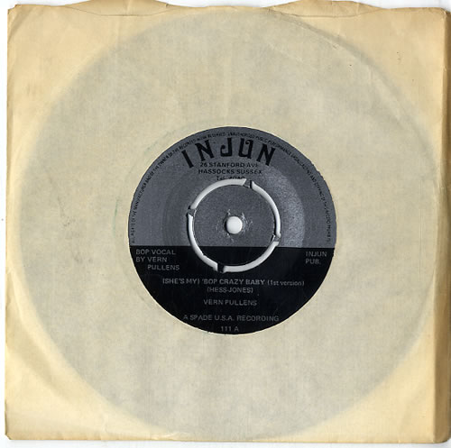 Vern Pullens (She's My) Bop Crazy Baby 7" vinyl single (7 inch record / 45) UK WZ-07SH613196