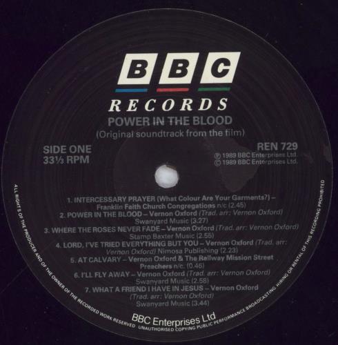 Vernon Oxford Power In The Blood vinyl LP album (LP record) UK VEDLPPO847296