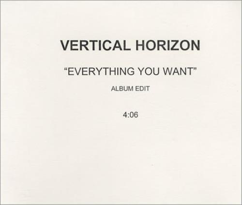 Vertical Horizon Everything You Want CD-R acetate UK VHZCREV162511