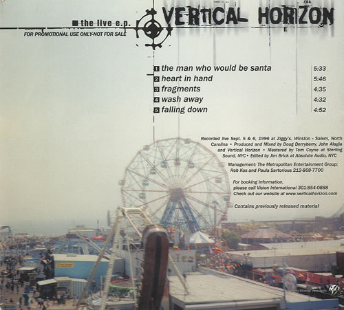 Vertical Horizon The Live E.P. CD single (CD5 / 5") US VHZC5TH451780