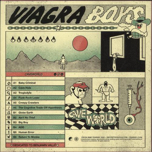Viagra Boys Cave World - Autographed vinyl LP album (LP record) UK 7TALPCA873584