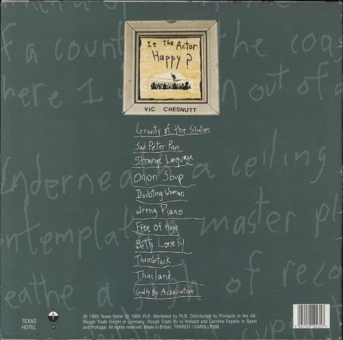 Vic Chesnutt Is The Actor Happy? vinyl LP album (LP record) UK VICLPIS828986