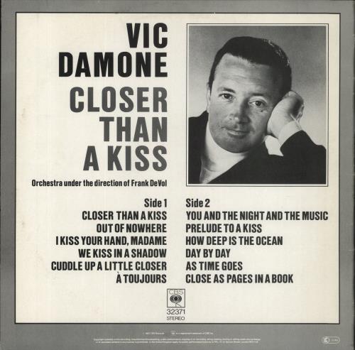 Vic Damone Closer Than A Kiss vinyl LP album (LP record) UK VDELPCL678282