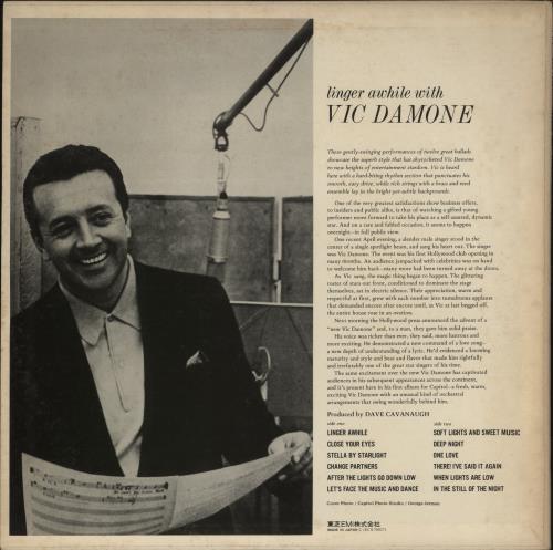Vic Damone Linger Awhile vinyl LP album (LP record) Japanese VDELPLI873824