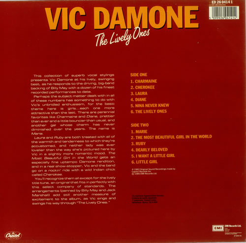 Vic Damone The Lively Ones vinyl LP album (LP record) UK VDELPTH451143